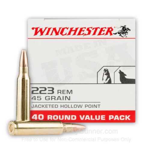 .223 Rem - 45 Grain JHP - Winchester - 40 Rounds