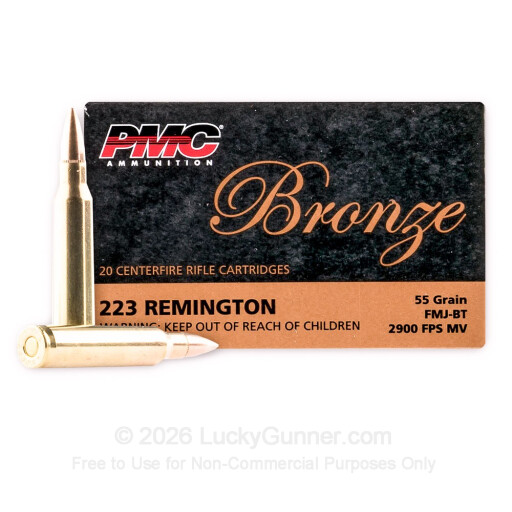 223 Rem - 55 Grain FMJBT - PMC - 20 Rounds