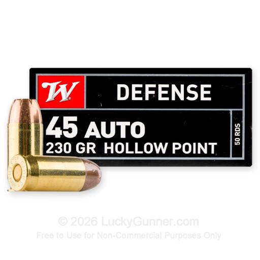 45 ACP - 230 Grain JHP - Winchester USA - 500 Rounds