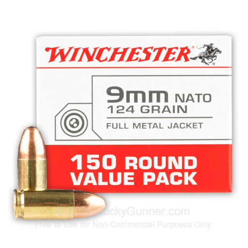 9mm - 124 Grain FMJ Nato - Winchester - 750 Rounds