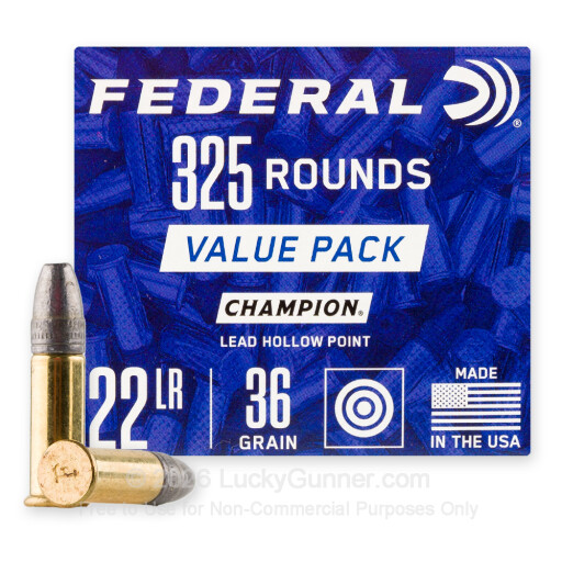 22 LR - 36 Grain LHP - Federal Champion - 325 Rounds