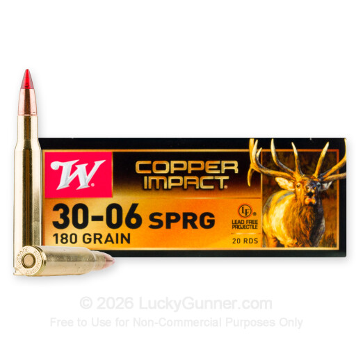 30-06 - 180 Grain Copper Extreme Point - Winchester Copper Impact - 20 Rounds