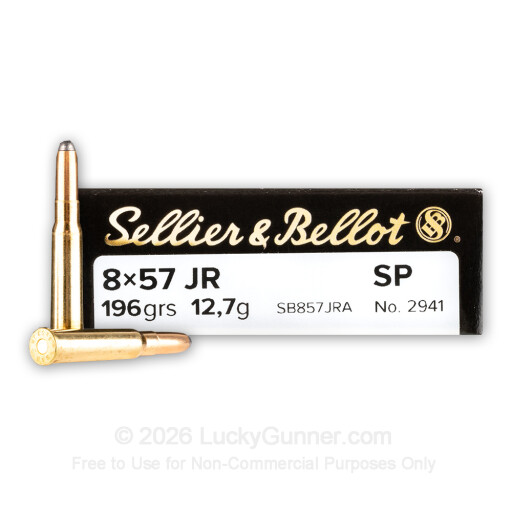 8x57mm JR Rimmed Mauser - 196 gr SP - Sellier & Bellot - 20 Rounds