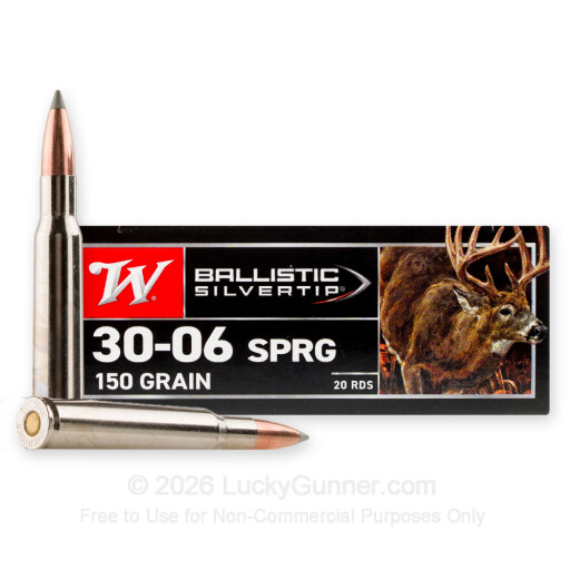 30-06 - 150 Grain PT - Winchester Ballistic Silvertip - 20 Rounds