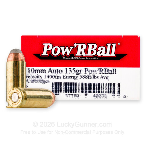 10mm Auto - 135 Grain Pow'RBall - Corbon - 20 Rounds