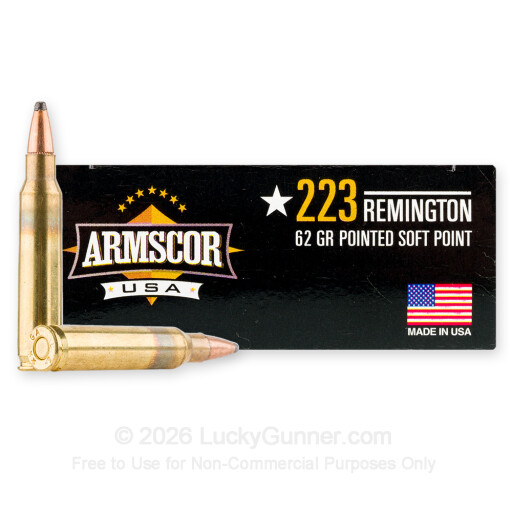 223 Rem - 62 Grain PSP - Armscor USA - 20 Rounds