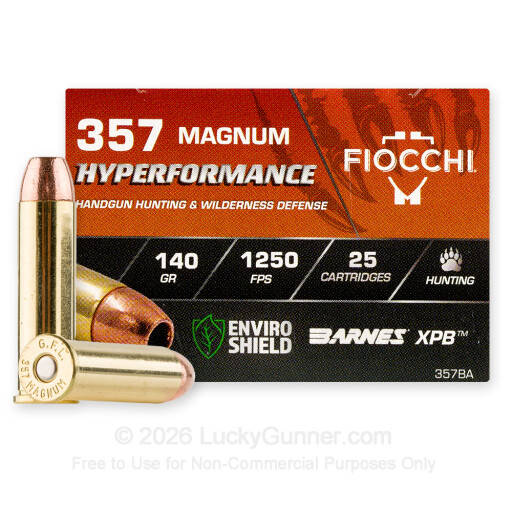 357 Mag - 140 Grain SCHP - Fiocchi - 25 Rounds