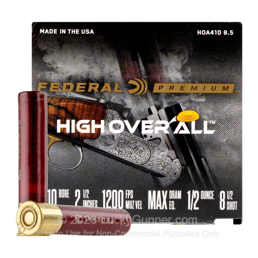 410 Bore - 2-1/2" 1/2oz. #8.5 Shot - Federal High Over All - 25 Rounds