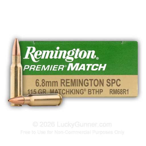 6.8 Remington SPC  - 115 gr MatchKing BTHP - Remington - 20 Rounds