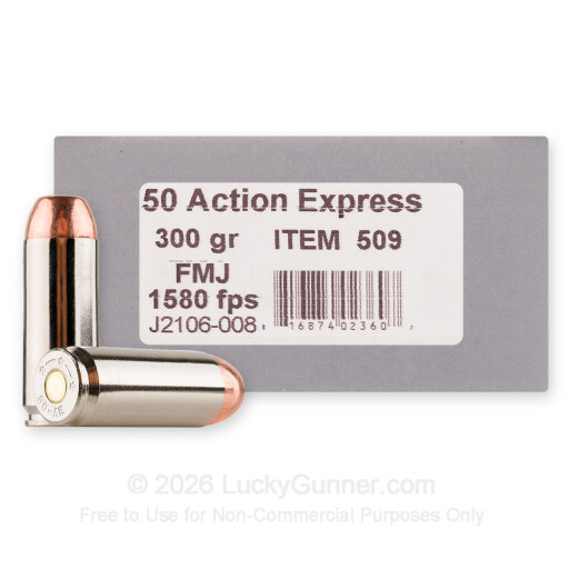 50 Action Express - 300 Grain FMJ - Underwood - 20 Rounds
