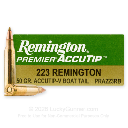 223 Rem - 50 Grain AccuTip-V - Remington Premier AccuTip - 200 Rounds