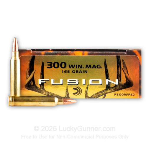 300 Win Mag - 165 Grain Bonded SP - Federal Fusion - 20 Rounds