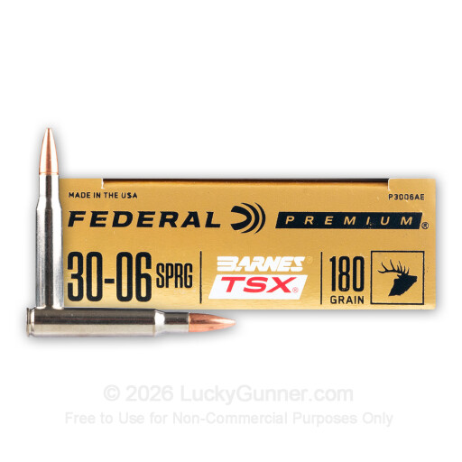 30-06 - 180 Grain Barnes TSX - Federal - 20 Rounds