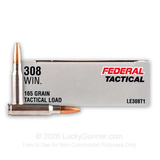 308 - 165 gr SP Bonded - Federal Tactical LE - 20 Rounds
