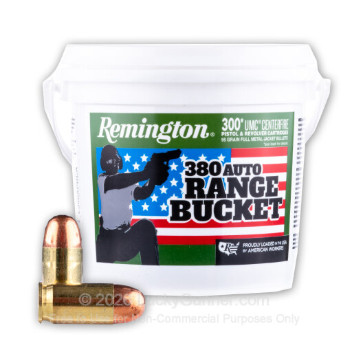 380 Auto - 95 Grain FMJ - Remington UMC - 300 Round Bucket