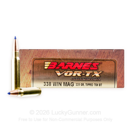 338 Winchester Magnum - 225 gr Tipped Triple-Shock X Hollow Point - Barnes VOR-TX - 20 Rounds