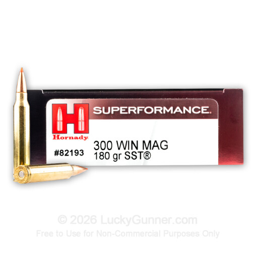 300 Winchester Magnum - 180 Grain SST - Hornady Superformance - 20 Rounds
