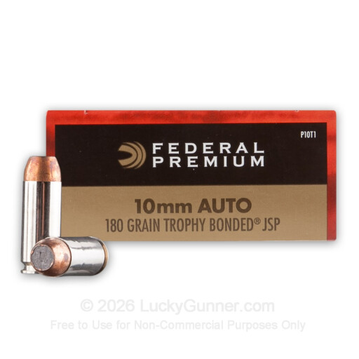 10mm Auto - 180 Grain Trophy Bonded JSP - Federal Vital-Shok - 20 Rounds