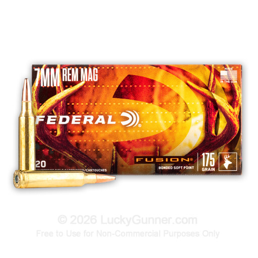 7mm Rem Mag - 175 Grain Fusion - Federal Fusion - 20 Rounds