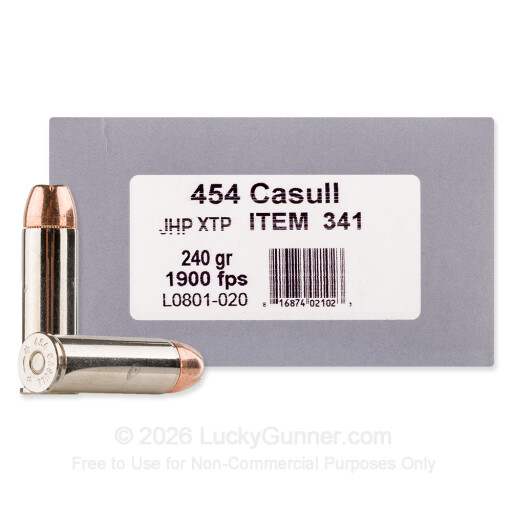 454 Casull - 240 Grain XTP JHP - Underwood - 20 Rounds