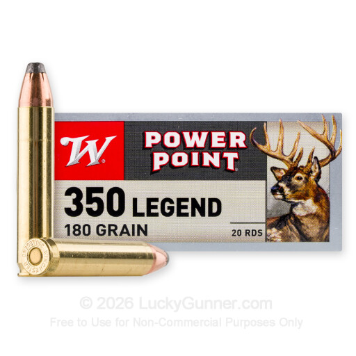 350 Legend - 180 Grain Power Point - Winchester Super-X - 20 Rounds