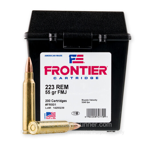 223 Rem - 55 Grain FMJ - Hornady Frontier - 800 Rounds
