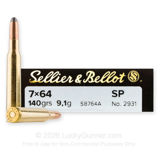 7x64mm Brenneke - 140 Grain SP - Sellier & Bellot - 20 Rounds
