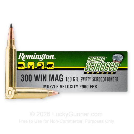 300 Win Mag - 180 Grain Scirocco Bonded - Remington - 20 Rounds