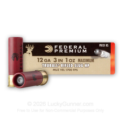 12 Gauge - 3" 1 oz. Truball HP Rifled Slug - Federal Premium - 5 Rounds