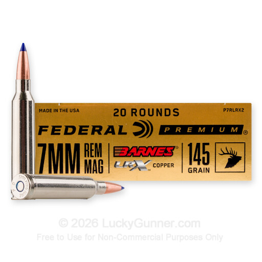 7mm Remington Magnum - 145 Grain LRX - Federal - 20 Rounds