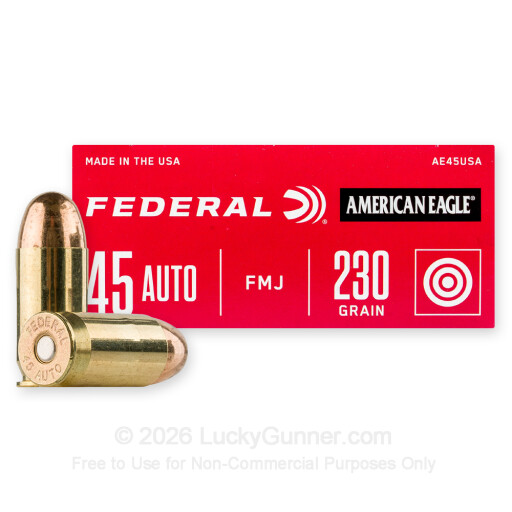 45 ACP - 230 Grain FMJ - Federal 250th Anniversary USA - 50 Rounds