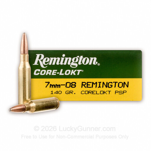 7mm-08 - 140 gr SP - Remington Core-Lokt - 20 Rounds