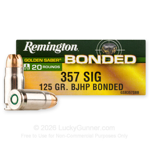 357 Sig - 125 Grain BJHP - Remington Golden Saber Bonded - 20 Rounds