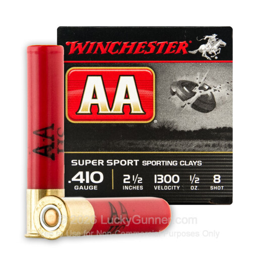 410 Gauge - 2-1/2" #8 Shot - Winchester AA Sporting Clays - 25 Rounds