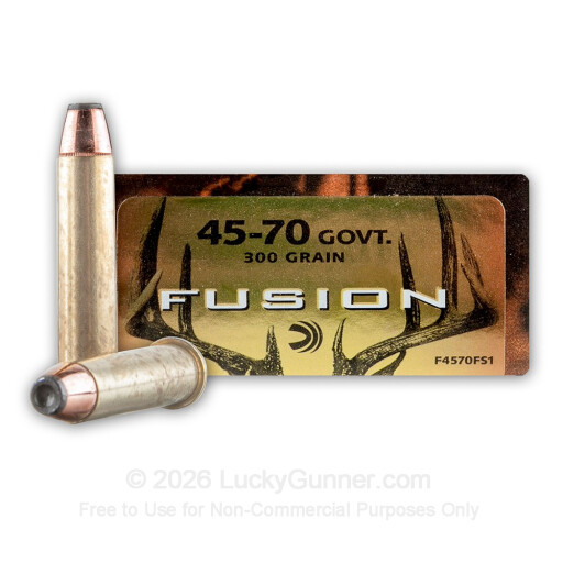 45-70 Government - 300 gr Fusion - Federal Fusion - 20 Rounds
