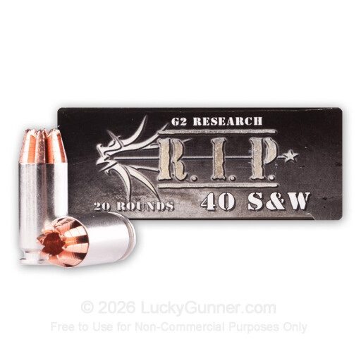 40 S&W - 115 Grain SCHP  - G2 Research RIP - 20 Rounds