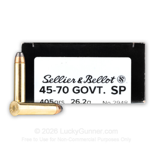 45-70 Government - 405 Grain SP - Sellier & Bellot - 20 Rounds