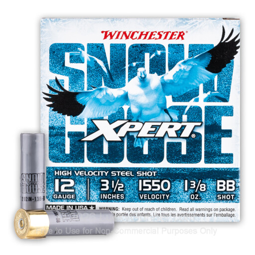 12 Gauge - 3-1/2" 1-3/8oz. BB Steel Shot - Winchester Xpert Snow Goose - 25 Rounds