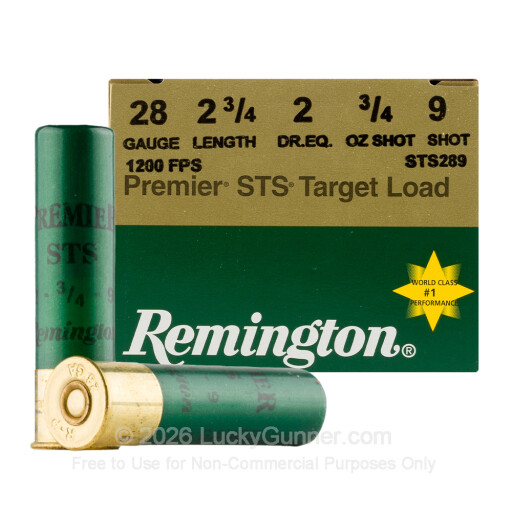 28 Gauge - 2-3/4" 3/4oz. #9 Shot - Remington Premier STS - 25 Rounds