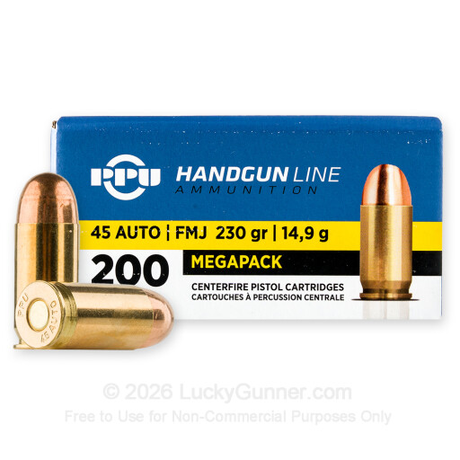45 ACP - 230 Grain FMJ - Prvi Partizan - 200 Rounds