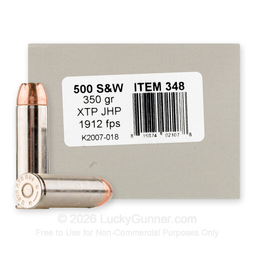 500 S&W Magnum - 350 Grain XTP JHP - Underwood - 20 Rounds