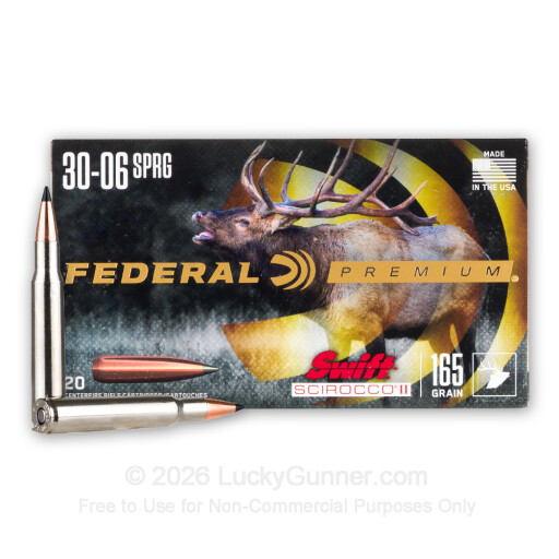 30-06 - 165 Grain Swift Scirocco II - Federal - 20 Rounds