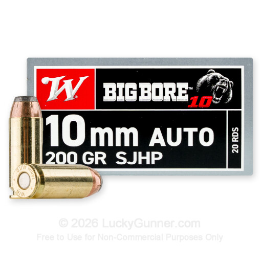 10mm Auto - 200 Grain SJHP - Winchester Big Bore - 20 Rounds