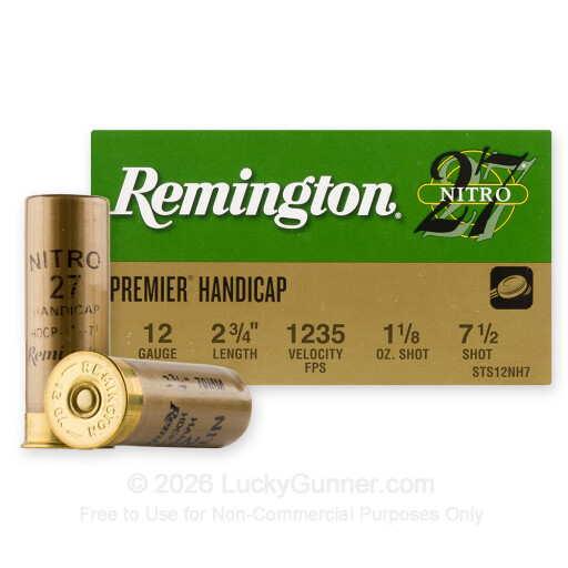 12 Gauge - 2-3/4" 1-1/8oz. #7.5 Shot - Remington Nitro 27 - 25 Rounds