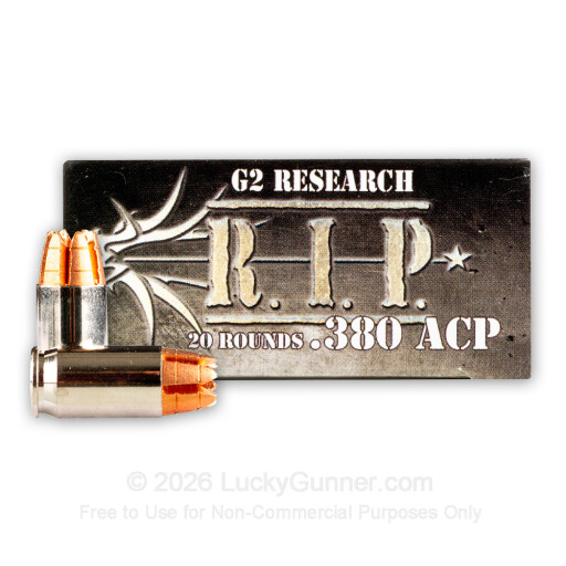 380 Auto - 62 Grain RIP HP - G2 Research - 20 Rounds