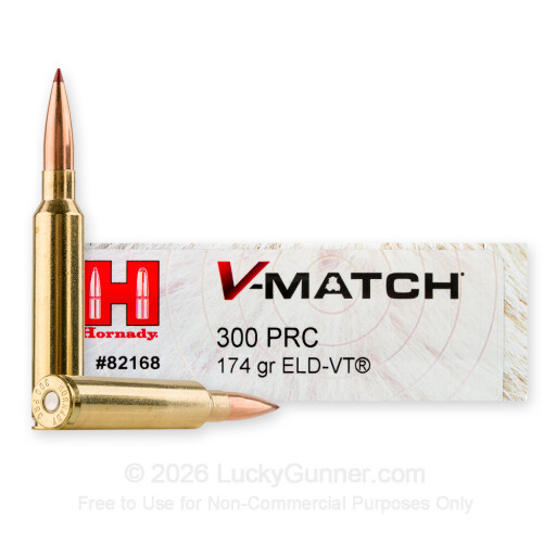 300 PRC - 174 Grain ELD-VT - Hornady V‑Match - 20 Rounds