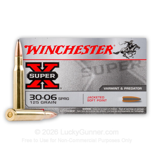 30-06 - 125 Grain JSP - Winchester Super-X - 20 Rounds