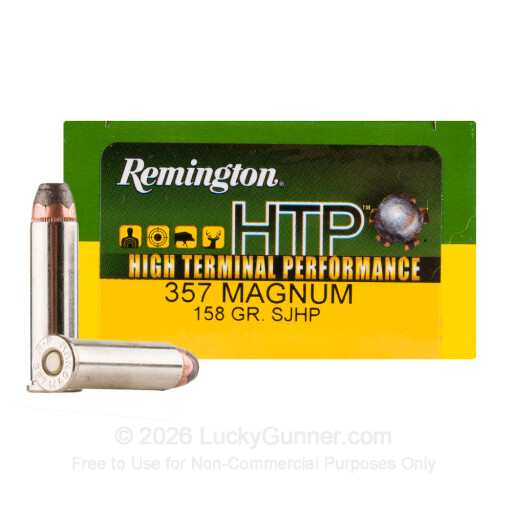 357 Mag - 158 Grain SJHP - Remington HTP - 20 Rounds