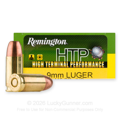 9mm - 115 Grain JHP - Remington HTP - 20 Rounds