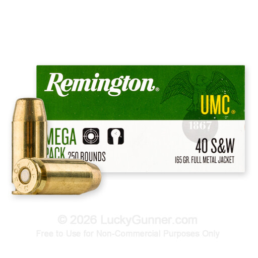 40 S&W - 165 gr MC - Remington UMC - 1000 Rounds